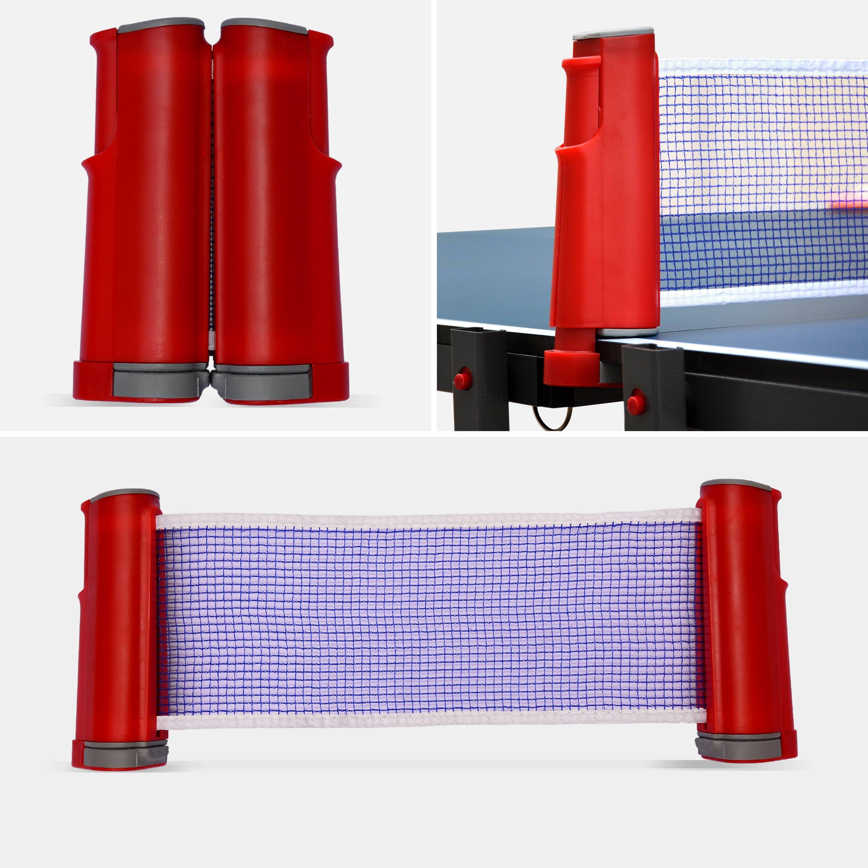 Mesa de ping pong interior - Mesa de ping pong plegable para interior con 4 raquetas y 6 pelotas, 274cm