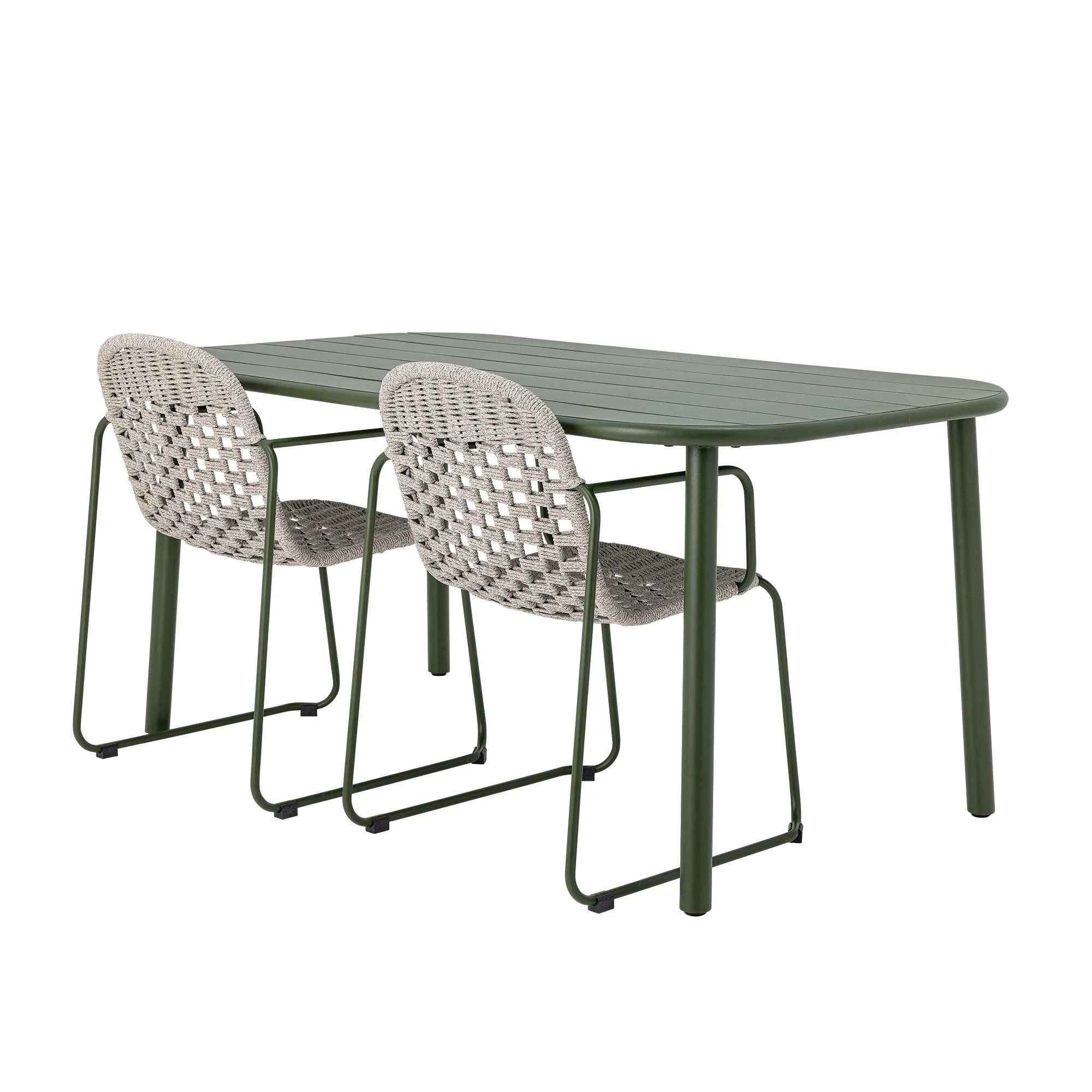CALANA DINING CHAIR, GREEN, METAL