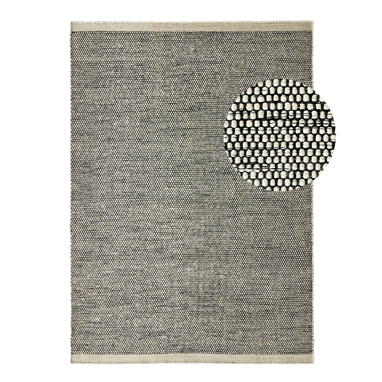 Blokker Chess Wollen Vloerkleed 200 x 300 cm - Zwart/Wit