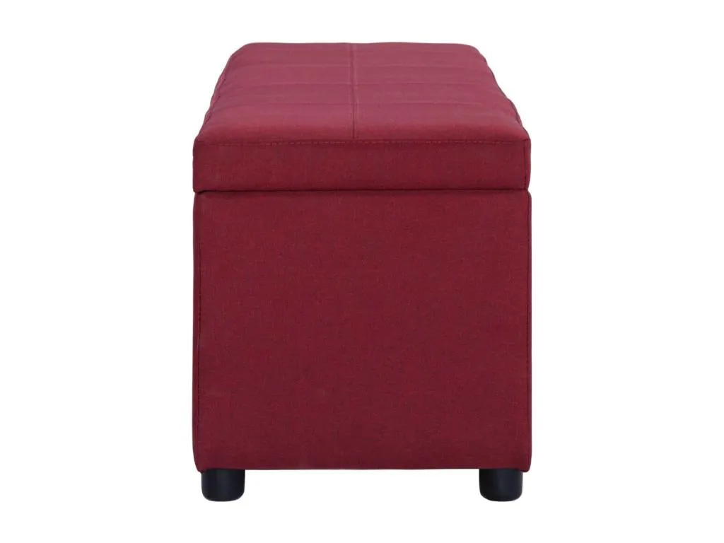 Banco con almacenaje poliéster rojo vino 116 cm owt3269293