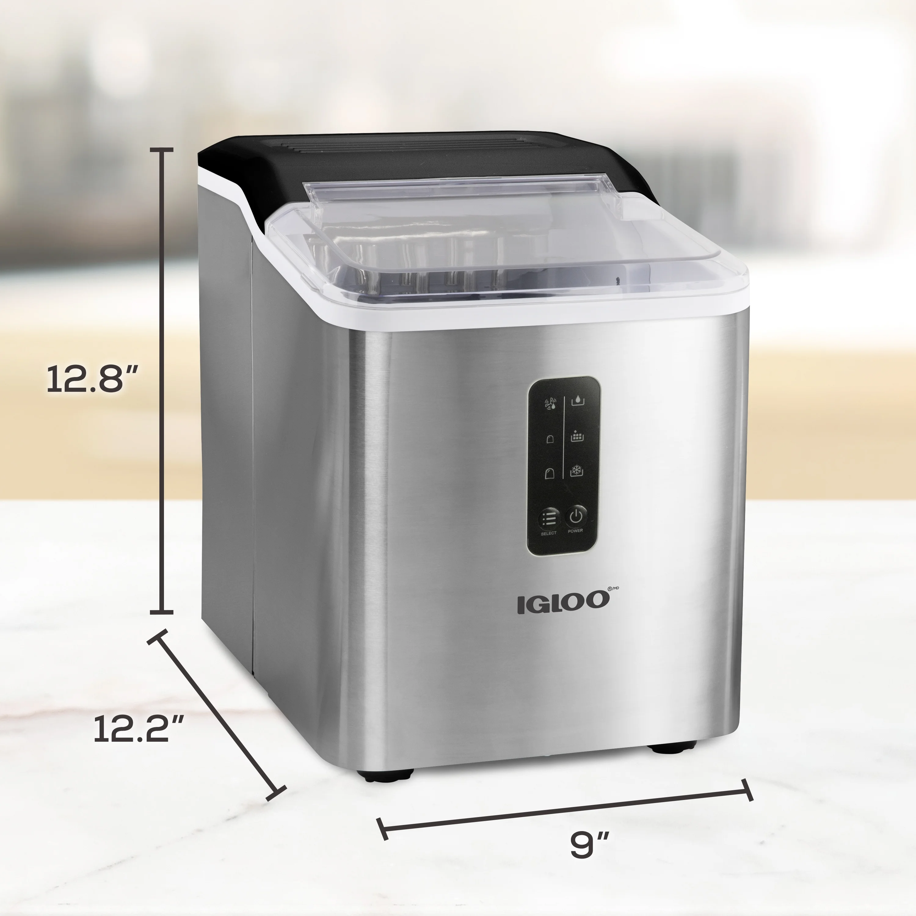 Igloo Automatic Ice Machine Self Cleaning Countertop Ice Maker for Water Bottle & Drinks, Aqua - Image 35