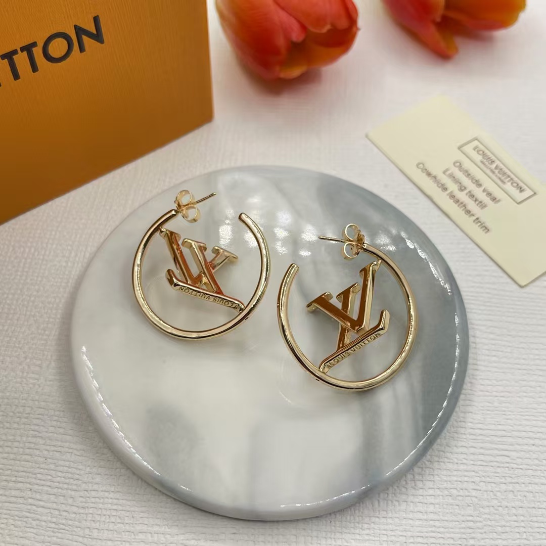 Louis Vuitton Circle LV Letter Earrings - Original Replica Club
