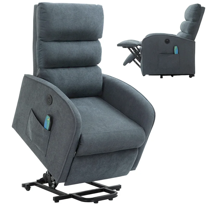 AVAWING Contemporary Electric Recliner with Power Lift and Massage Features