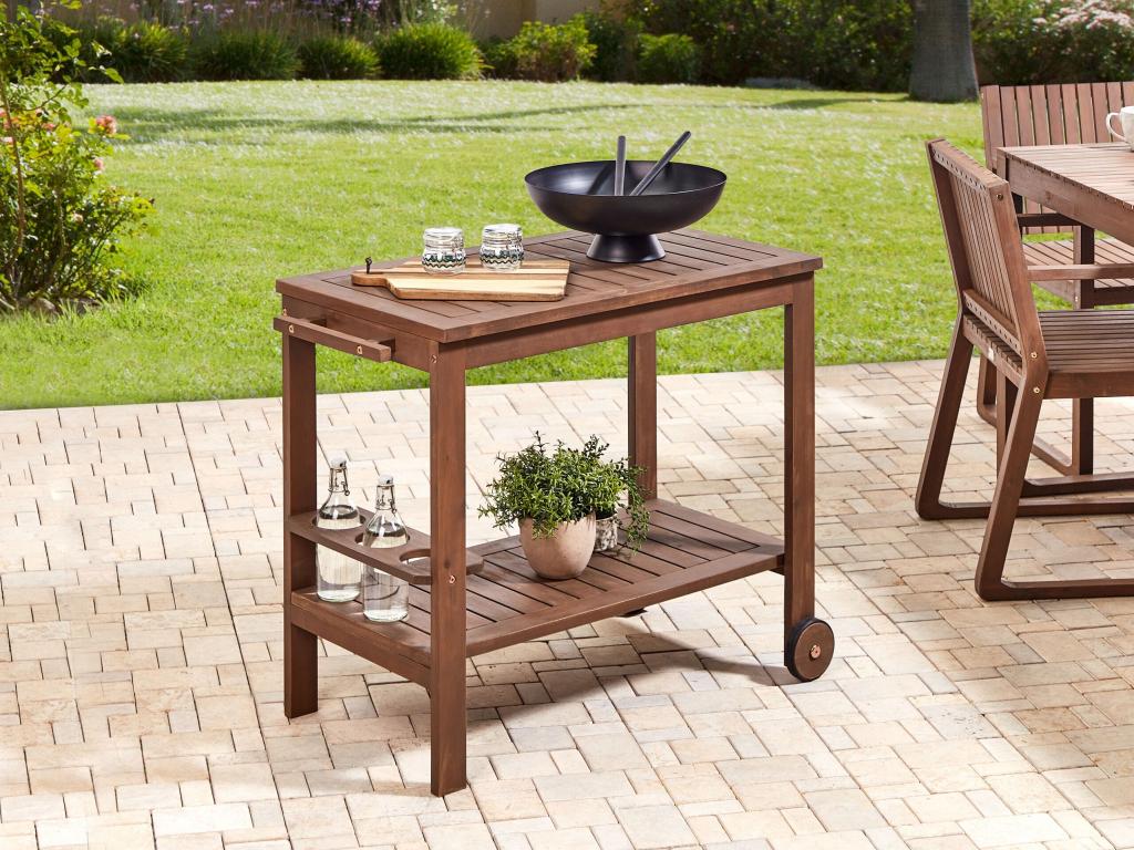 Carrito de cocina SASSARI Madera oscura