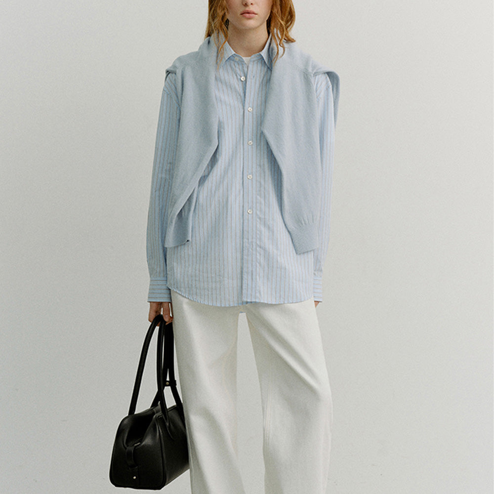 Dunst - Chemise Oversize à Rayures - Bleu Ciel