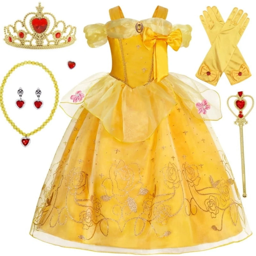 Halloween Costumes Girls Princess Party Dress Costume Set - Image 4 Halloween Costumes Girls Princess Party Dress Costume Set - Image 4