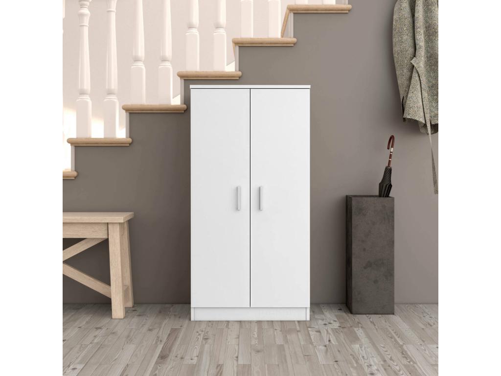 Zapatero Nestleare - Zapatero que ahorra espacio - Zapatero de entrada - Armario multiusos con 5 estantes - 55x36h108 cm - Blanco