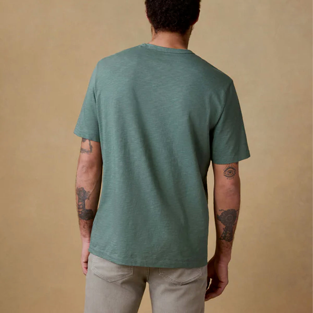 Faherty - T shirt Sunwashed - Island Spruce