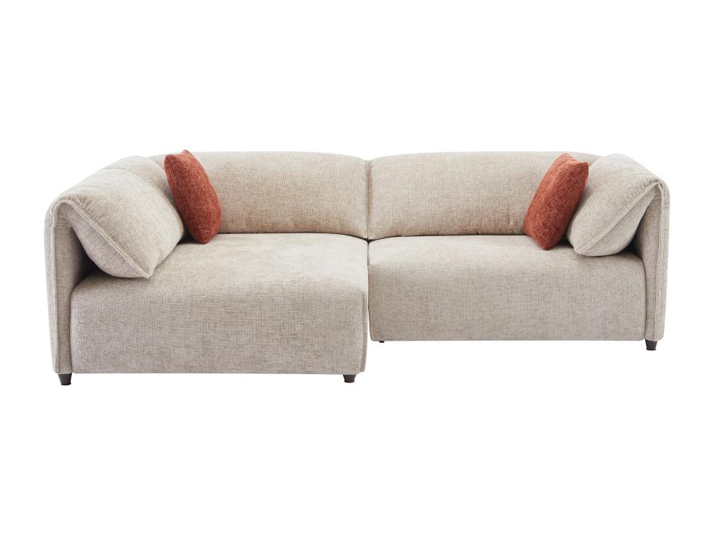 Sofá esquinero izquierdo - tejido texturizado beige