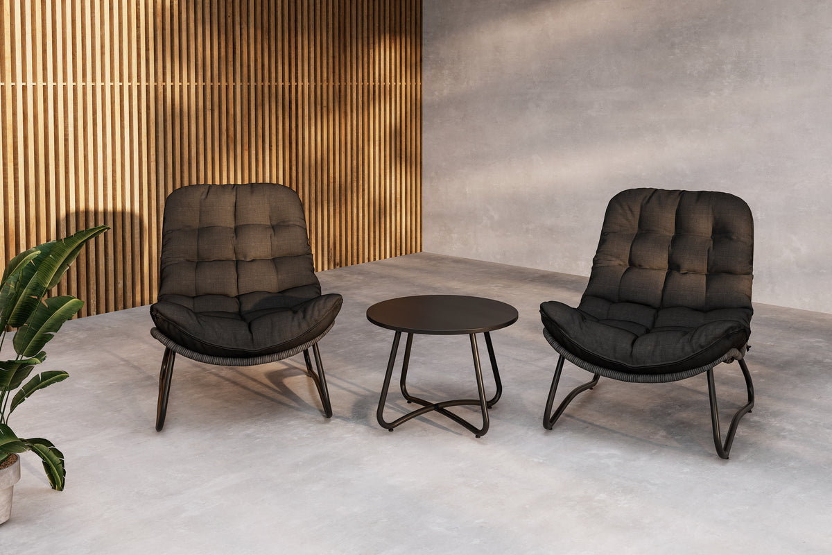 Rebellenclub Volta Loungeset - Antraciet