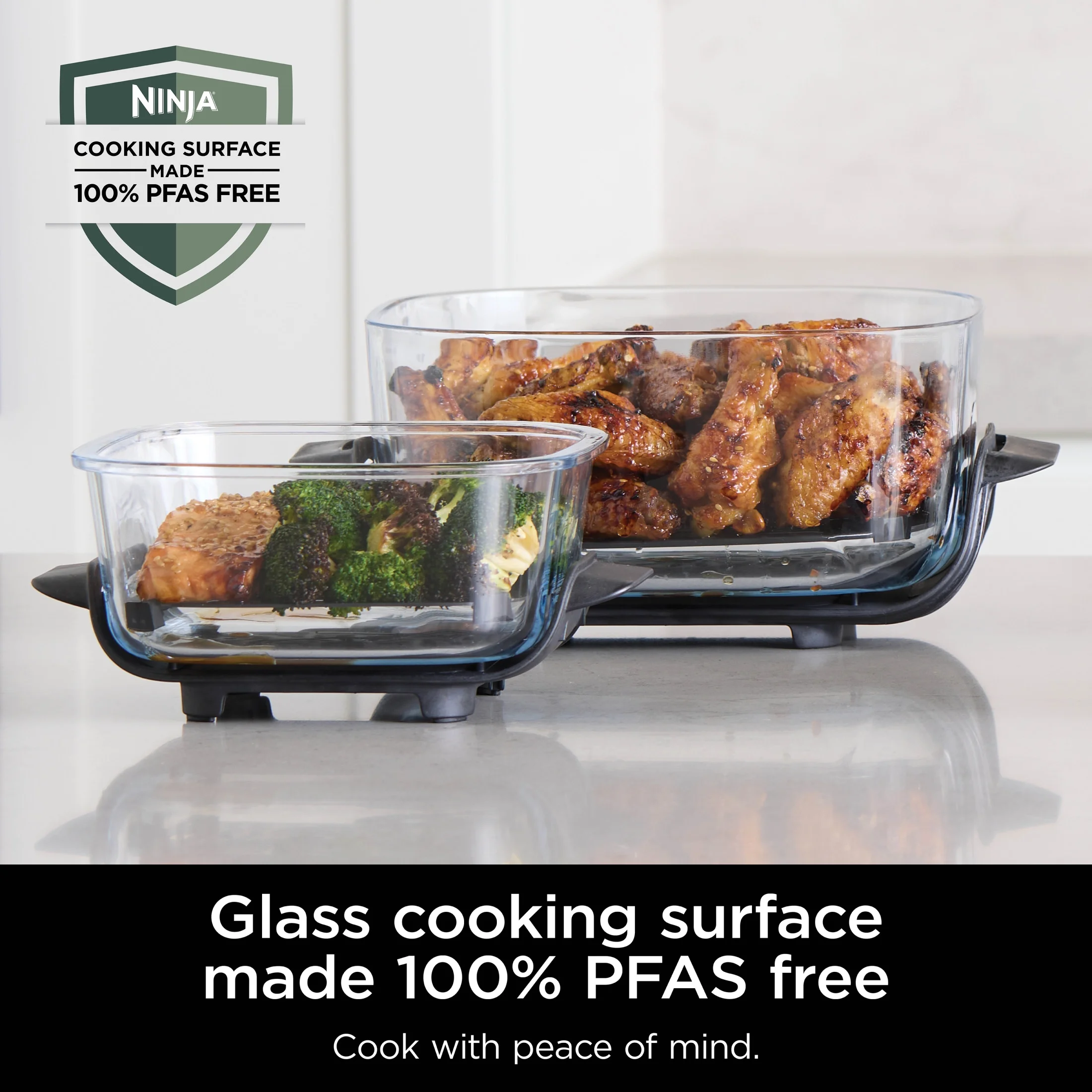 Ninja Crispi 3-in-1 Portable Glass Air Fryer Cooking System, 1500W, 4-Qt & 5-Cup TempWare Glass Containers with Storage Lids, Microwave, Freezer & Dishwasher Safe, White, FN100WH - Image 16