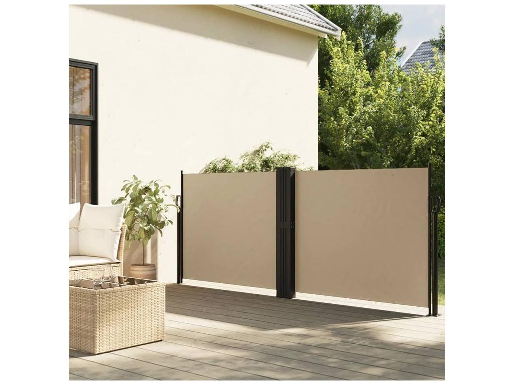 Hogarlujo Toldo lateral retráctil beige 120x600 cm