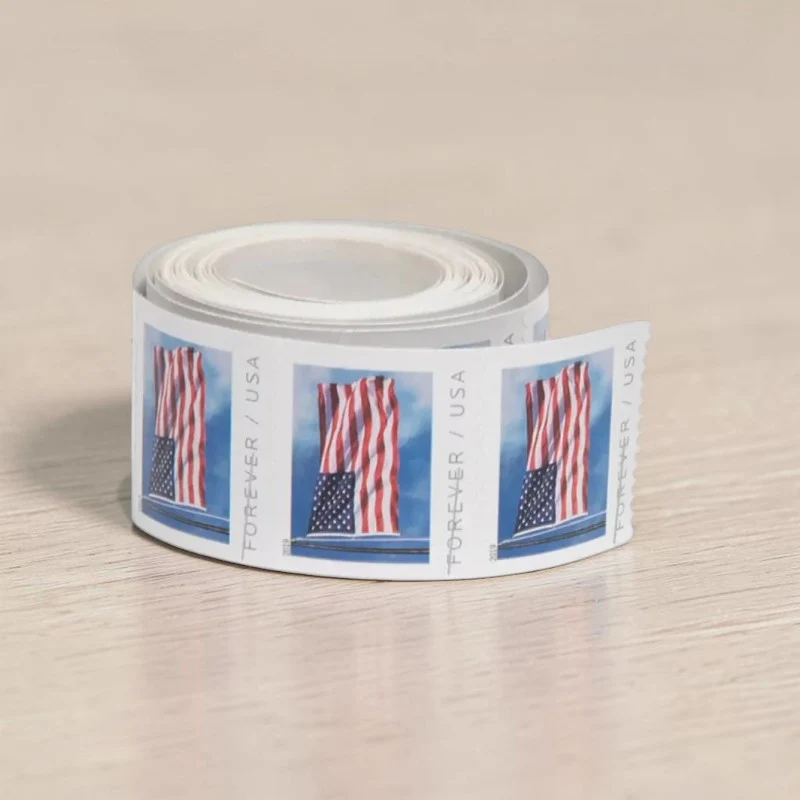 2019 US Flag First Class- Forever Postage Stamps - 100 Count Roll(10 Roll of 1000 Stamps)