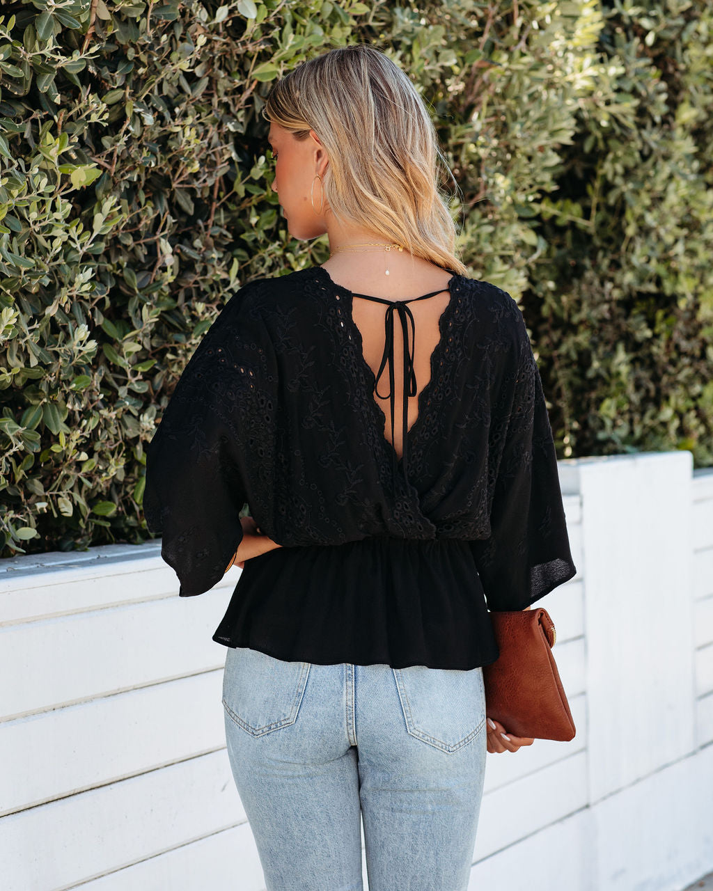 Demelza Embroidered Top - Black - FINAL SALE - Se7enfashion