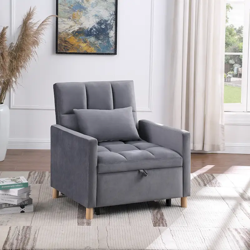 Versatile Sleeper Chair with Removable Pillow