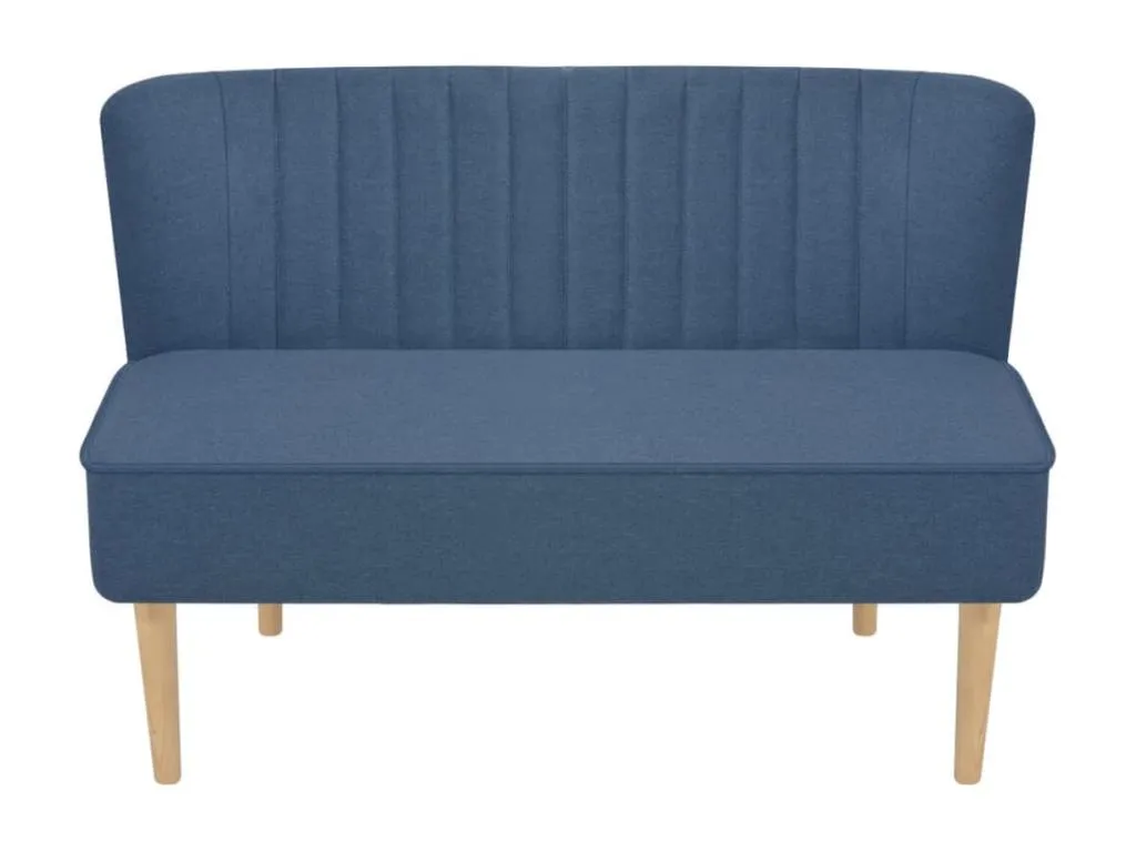 Sofá de tela azul 117x55.5x77 cm
