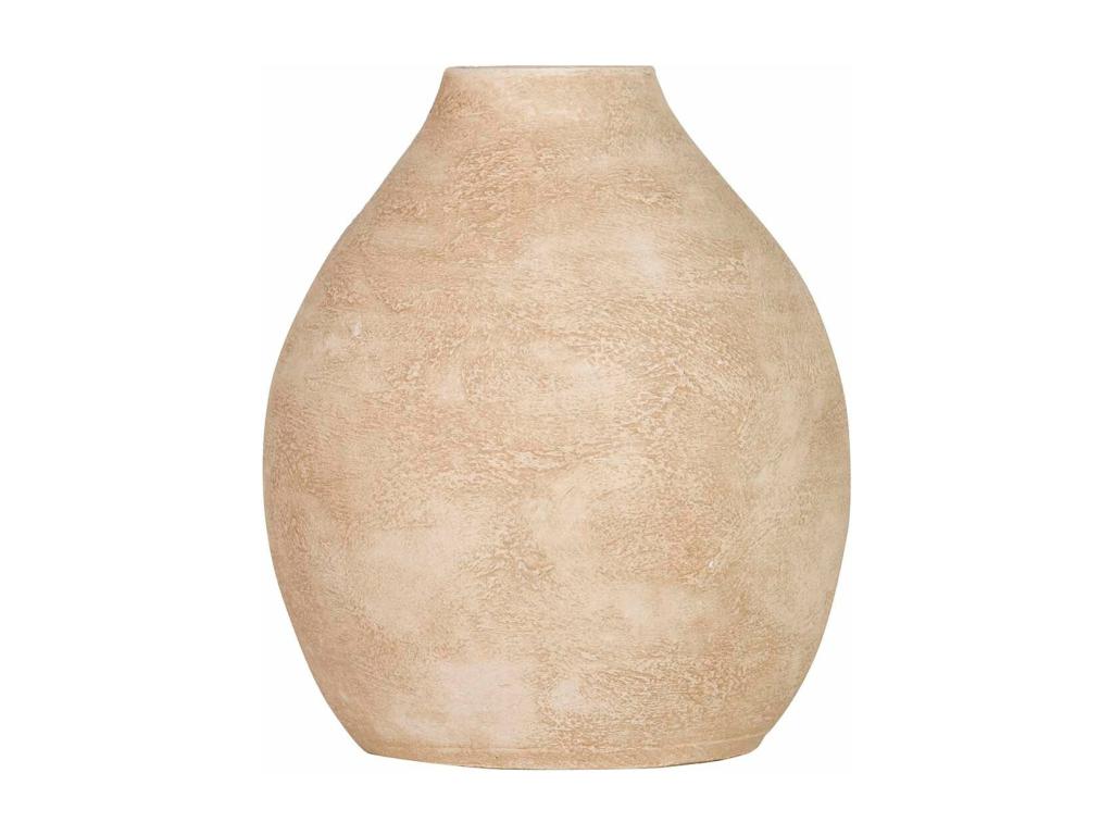Florero Ceramica Beige 23x23x28 Cm