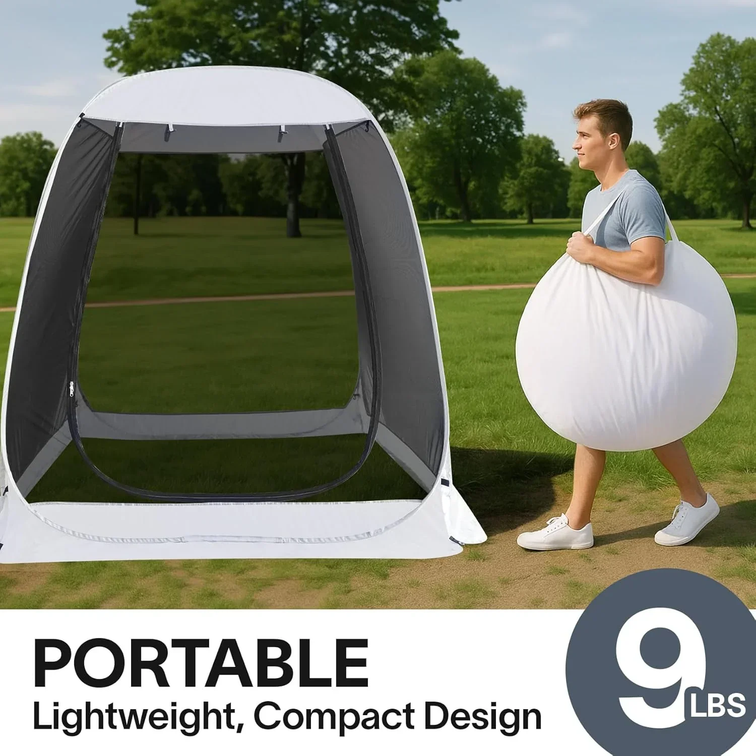 Screen gazebo sleeps 6-10-15 people Igloo-style canopy tent mosquito net on the sides Perfect