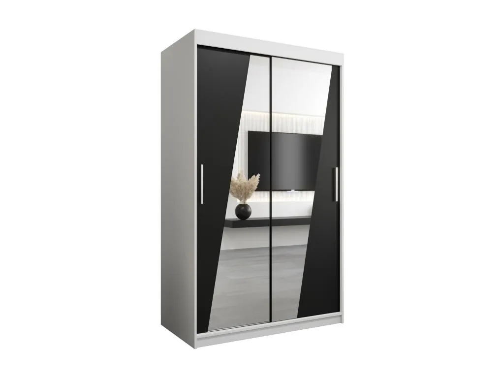 Armario Rhomb puertas correderas 200/120/62 2 puertas blanco/negro vmy3508966