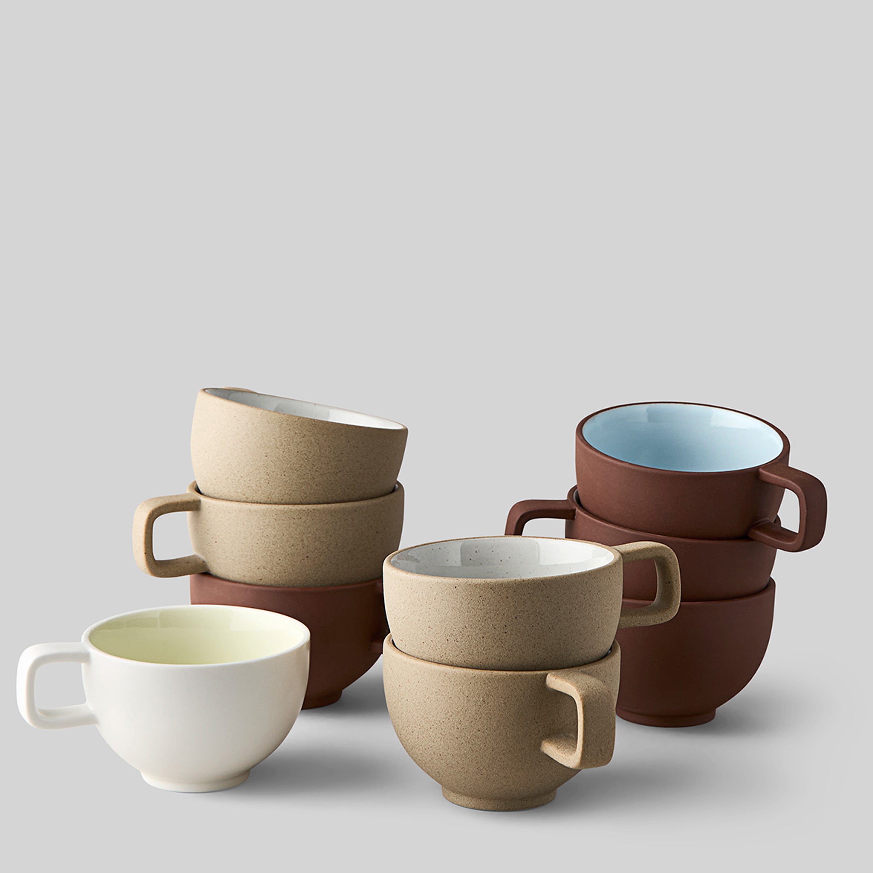 Studio About Clayware Koffiemok - Set van 2 - Sand
