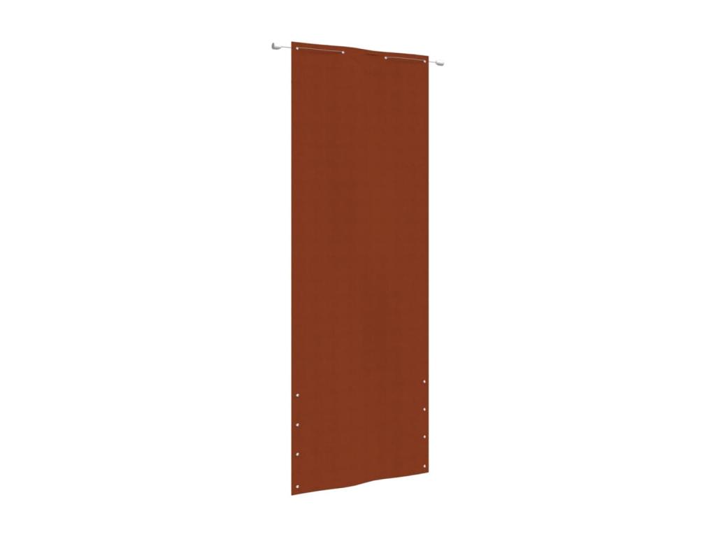Toldo pantalla para balcón de tela oxford terracota 80x240 cm Marrón