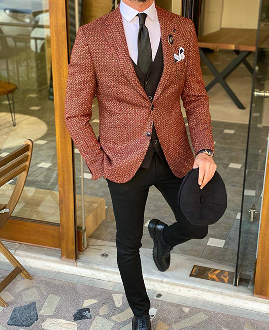 Retro Chest Pocket Notch Lapel Single Breasted Blazer