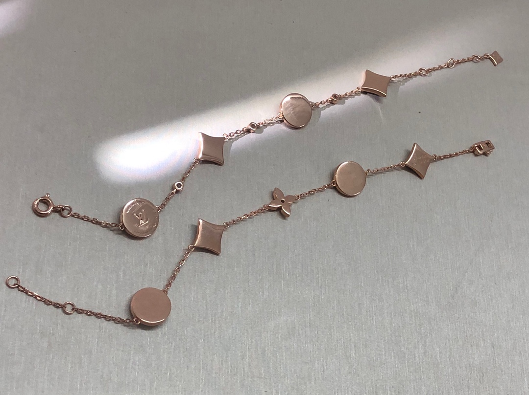 Louis Vuitton Rose Gold Gray Mother of Pearl Earrings Bracelet Necklace - Original Replica Club