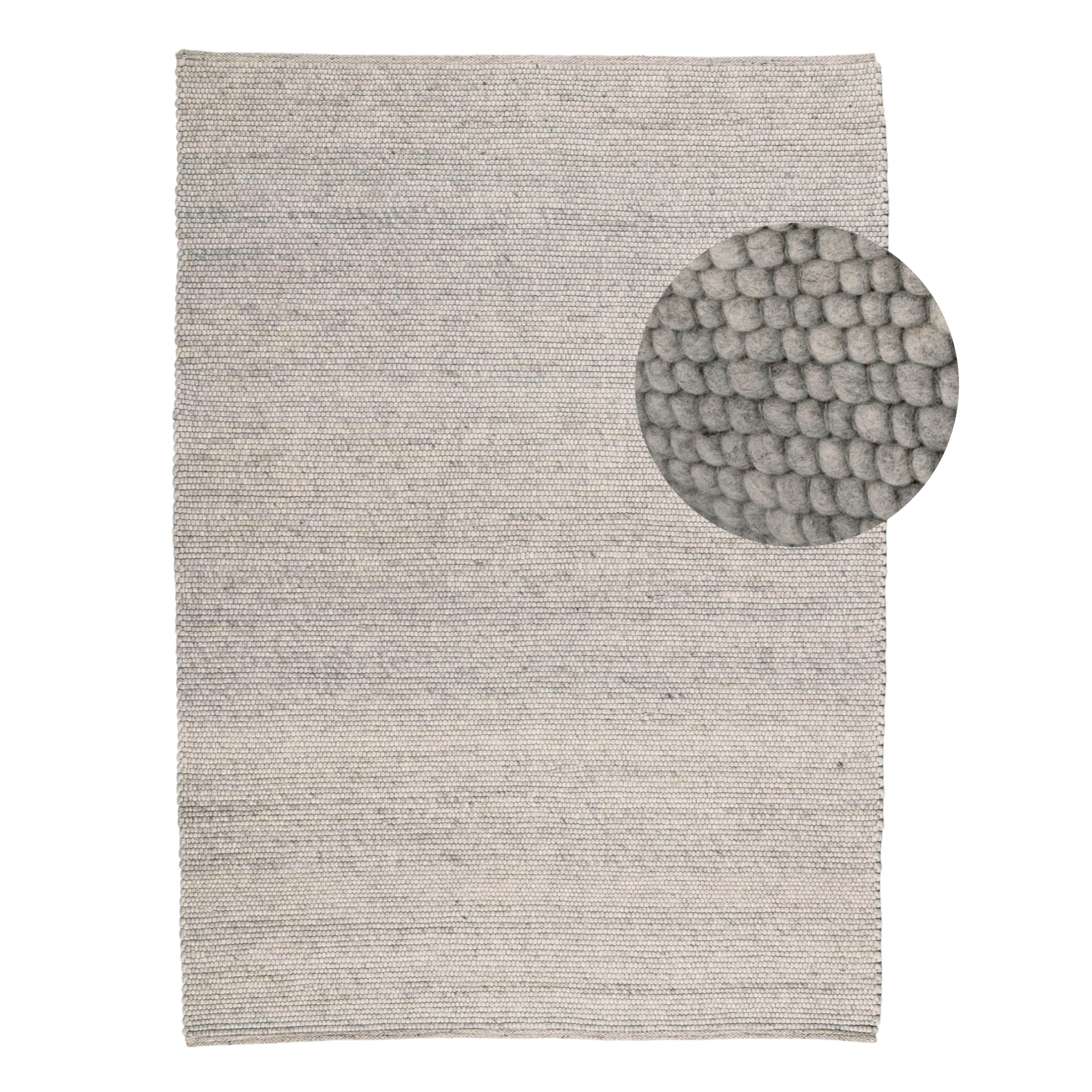 Blokker Dots Wollen Vloerkleed 160 x 230 cm - Lichtgrijs