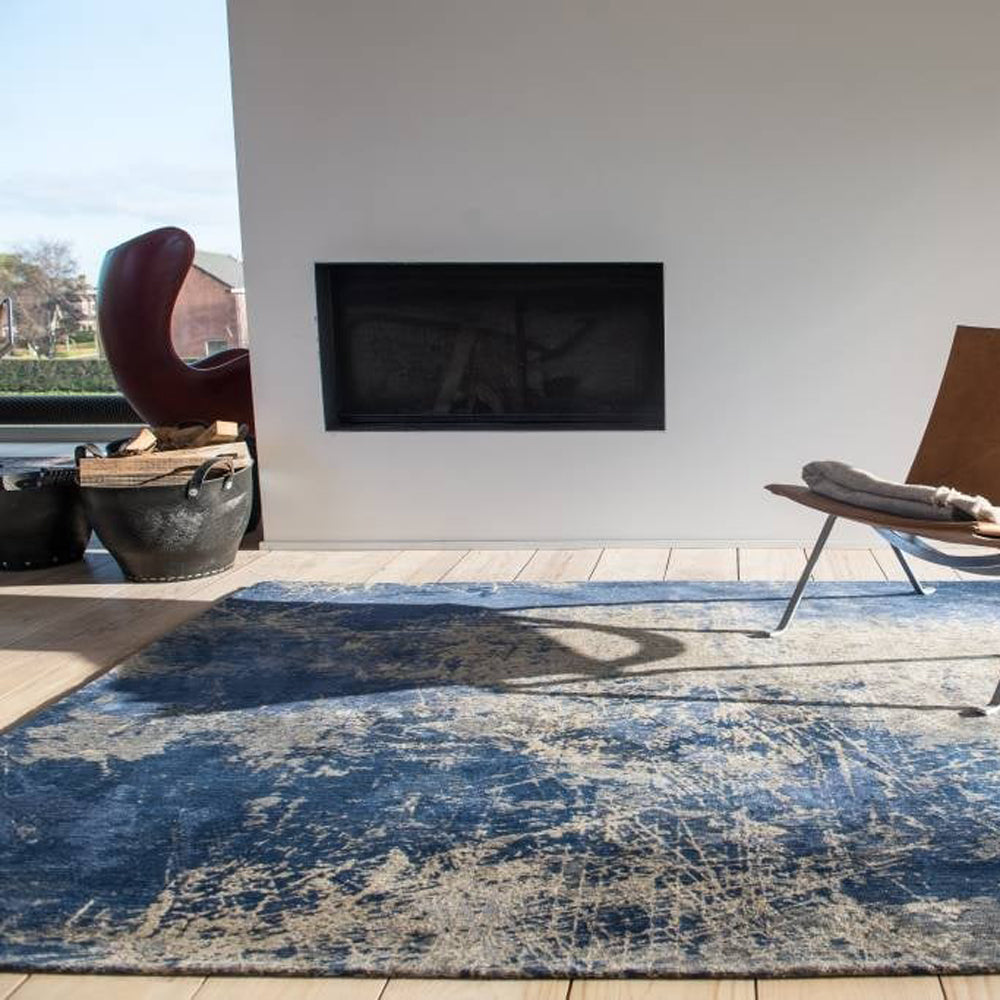 Louis de Poortere Mad Men Vloerkleed 140 x 200 cm - Abyss Blue