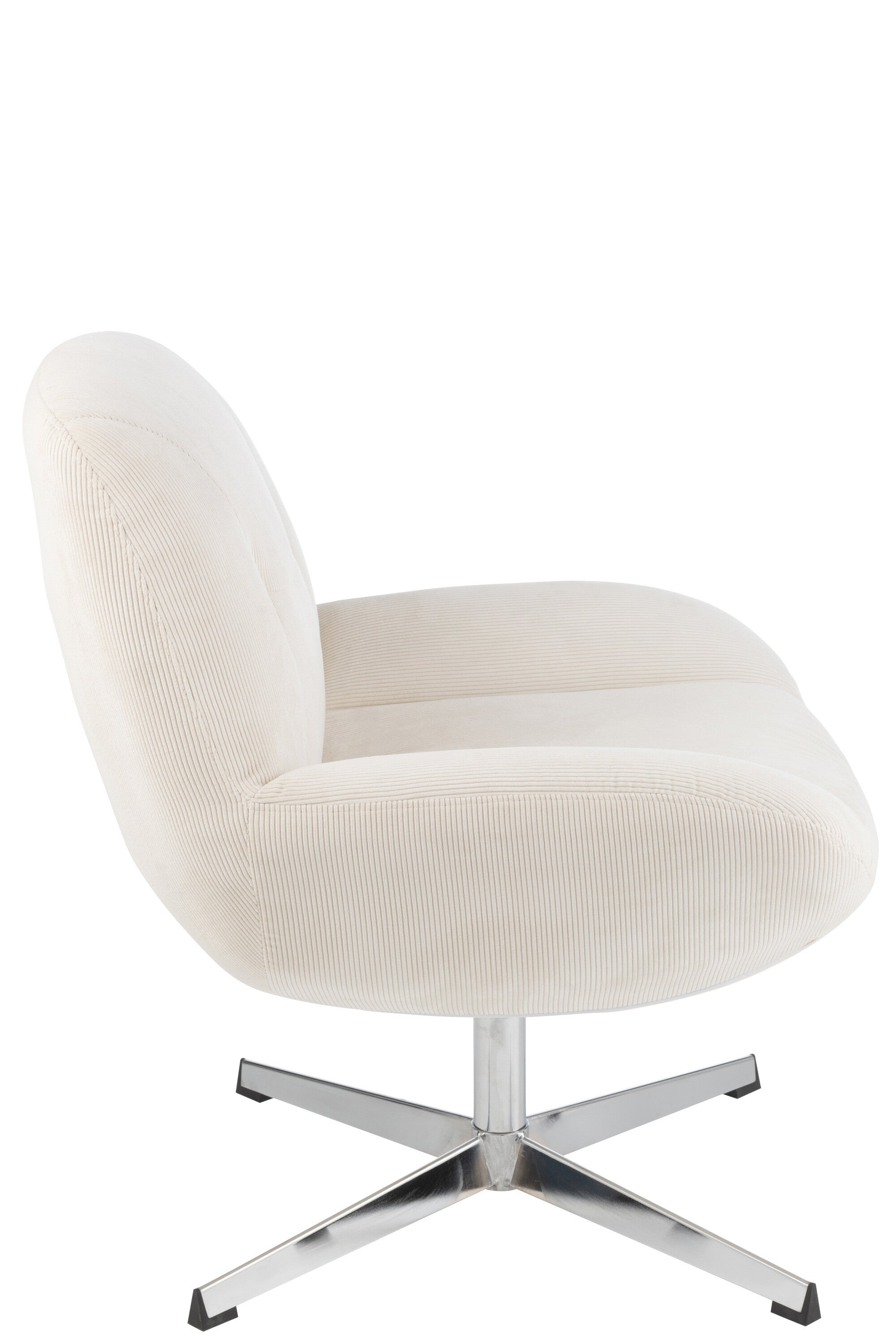 J-Line loungestoel Chill - metaal multiplex - creme zilver