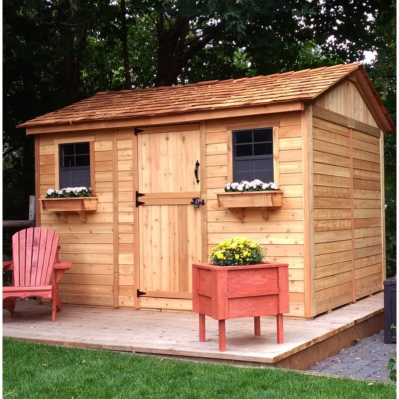 WAYFAIR Cabana 12 Ft. W X 8 Ft. D Wood Storage Shed