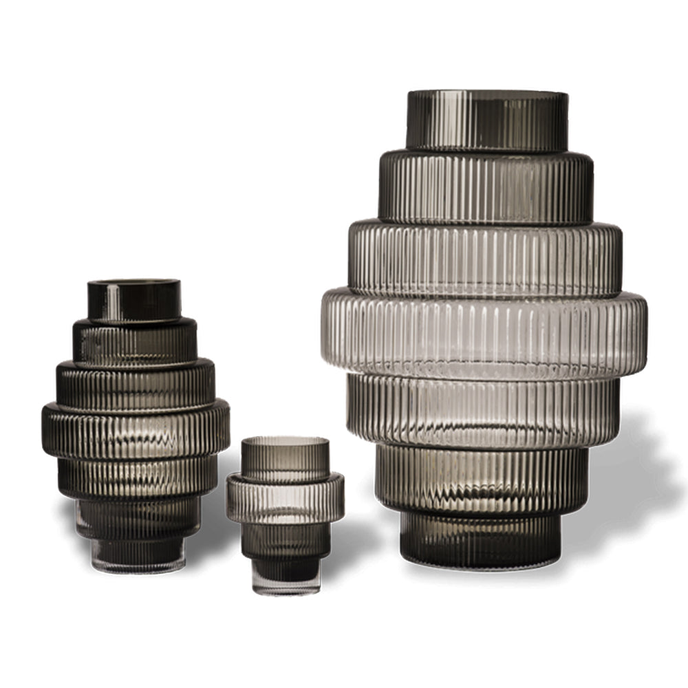 POLSPOTTEN Steps Waxinelichthouder - Grijs