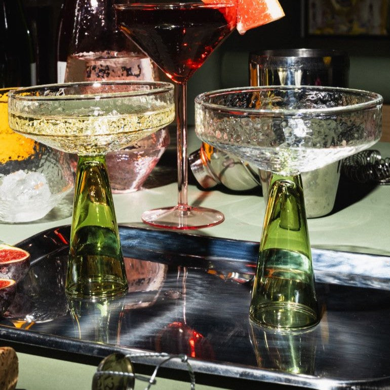 Brût Homeware, Coupe Claude, helder   groen, set van 2