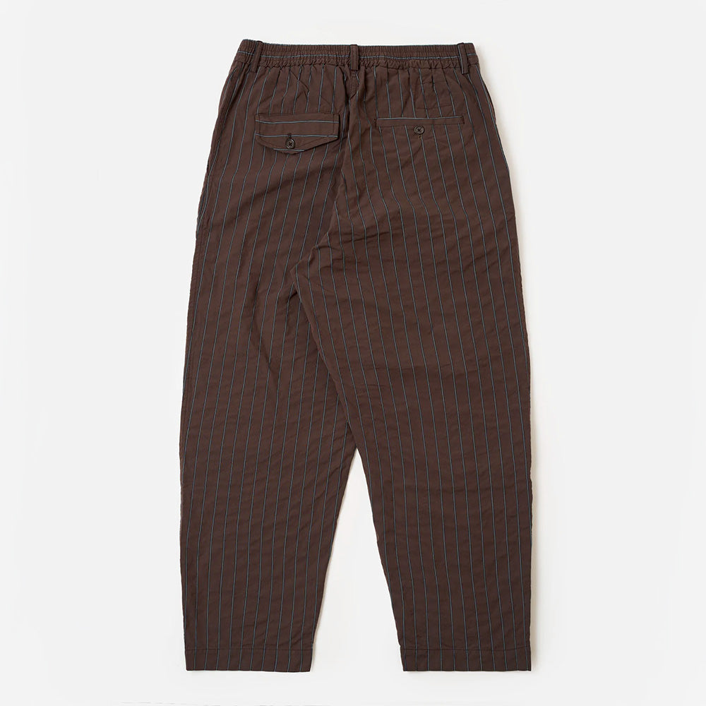Universal Works - Pantalon Oxford Chester - Marron à rayures