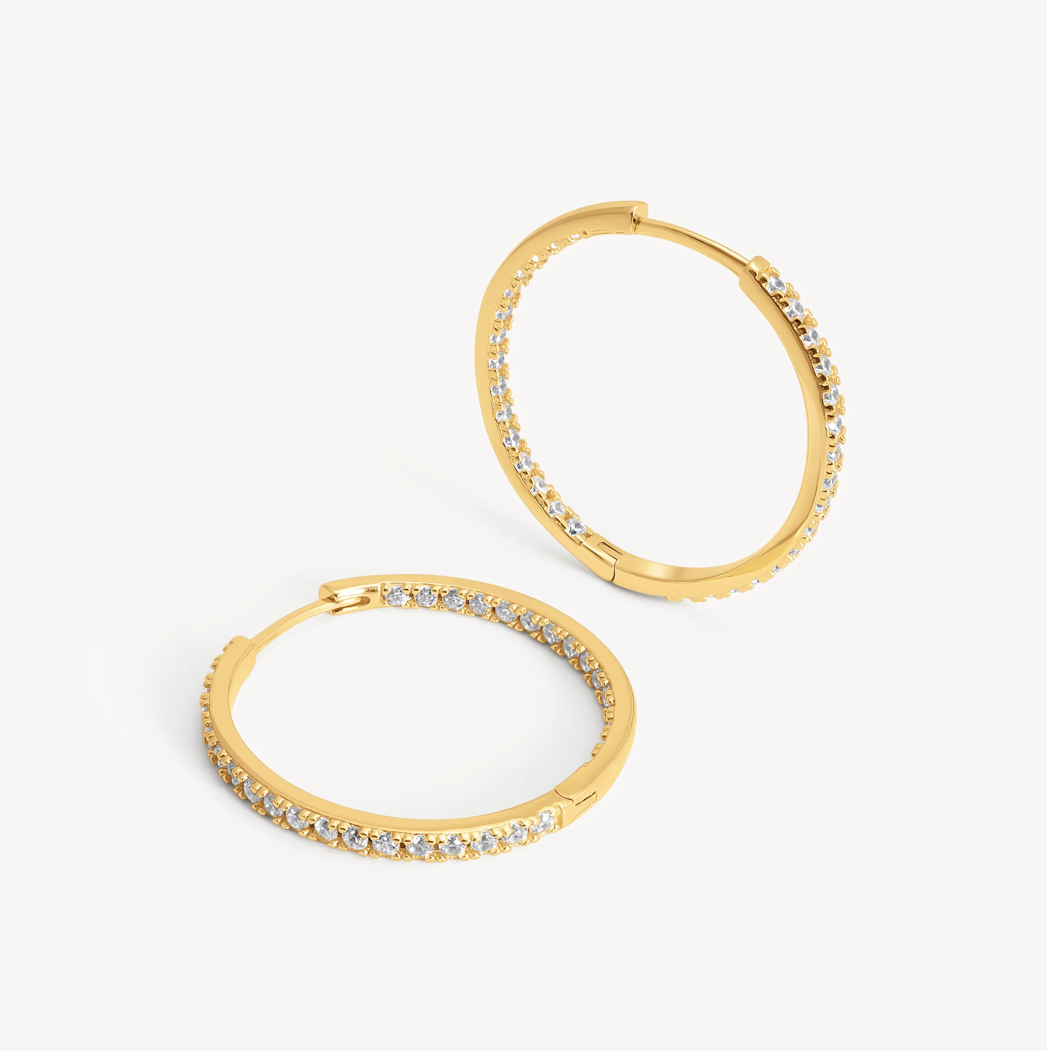 Medium Pavé Hoop Earrings