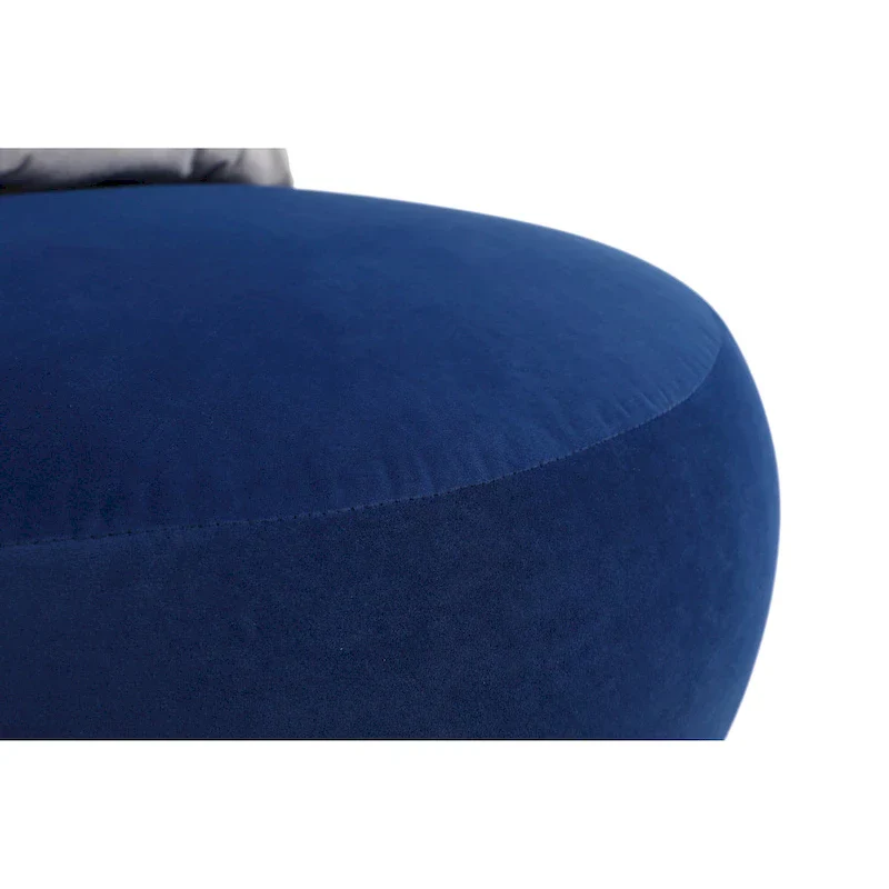 Round Barrel Chair with Fabric and Swivel Design