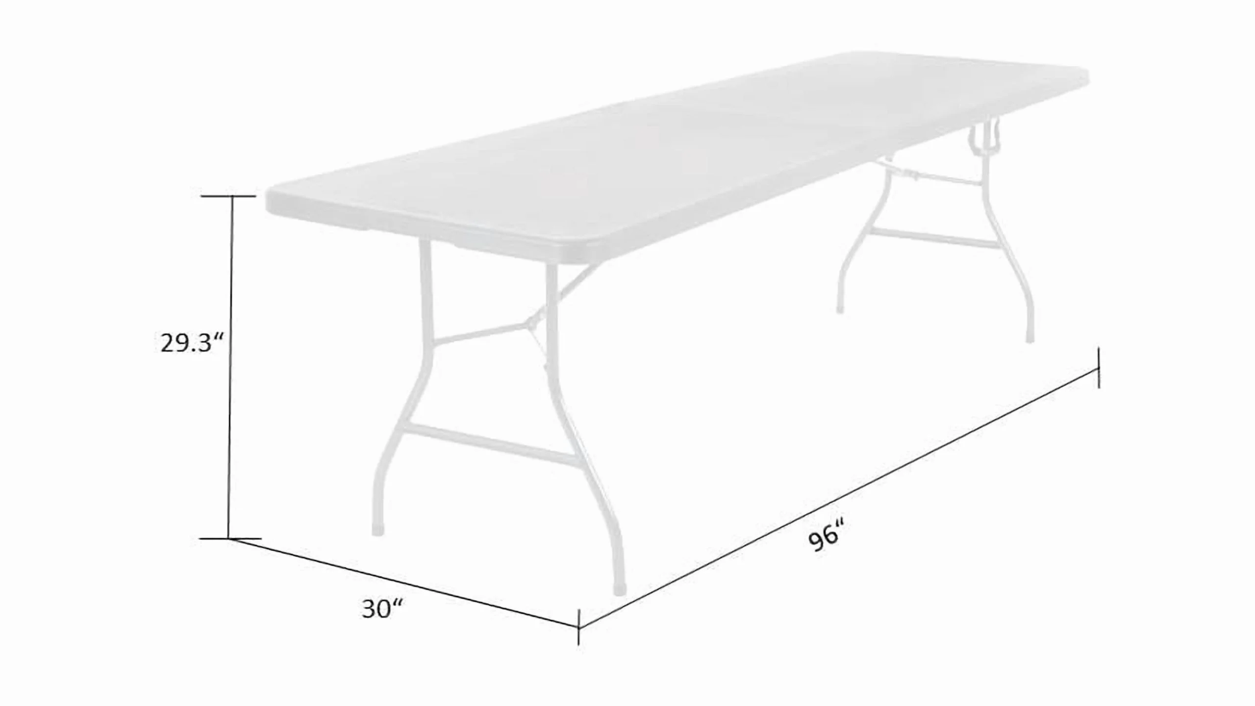 Cosco 8 Foot Centerfold Folding Table, White - Image 13