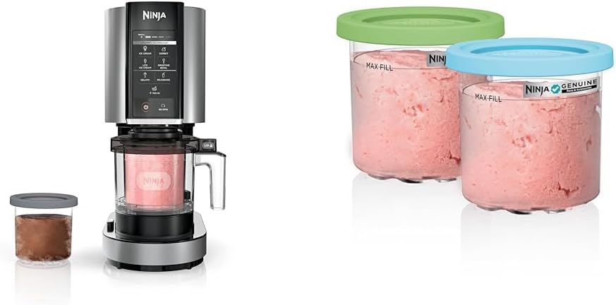 WAYFAIR Ninja CREAMi Deluxe Ice Cream & Frozen Treat Maker For Ice Cream, Sorbet, Milkshakes, Frozen Yogurt, & More, 11-In-1, XL Capacity, Silver, Includes (2) Family-Sized 24 Oz. Tubs, NC501