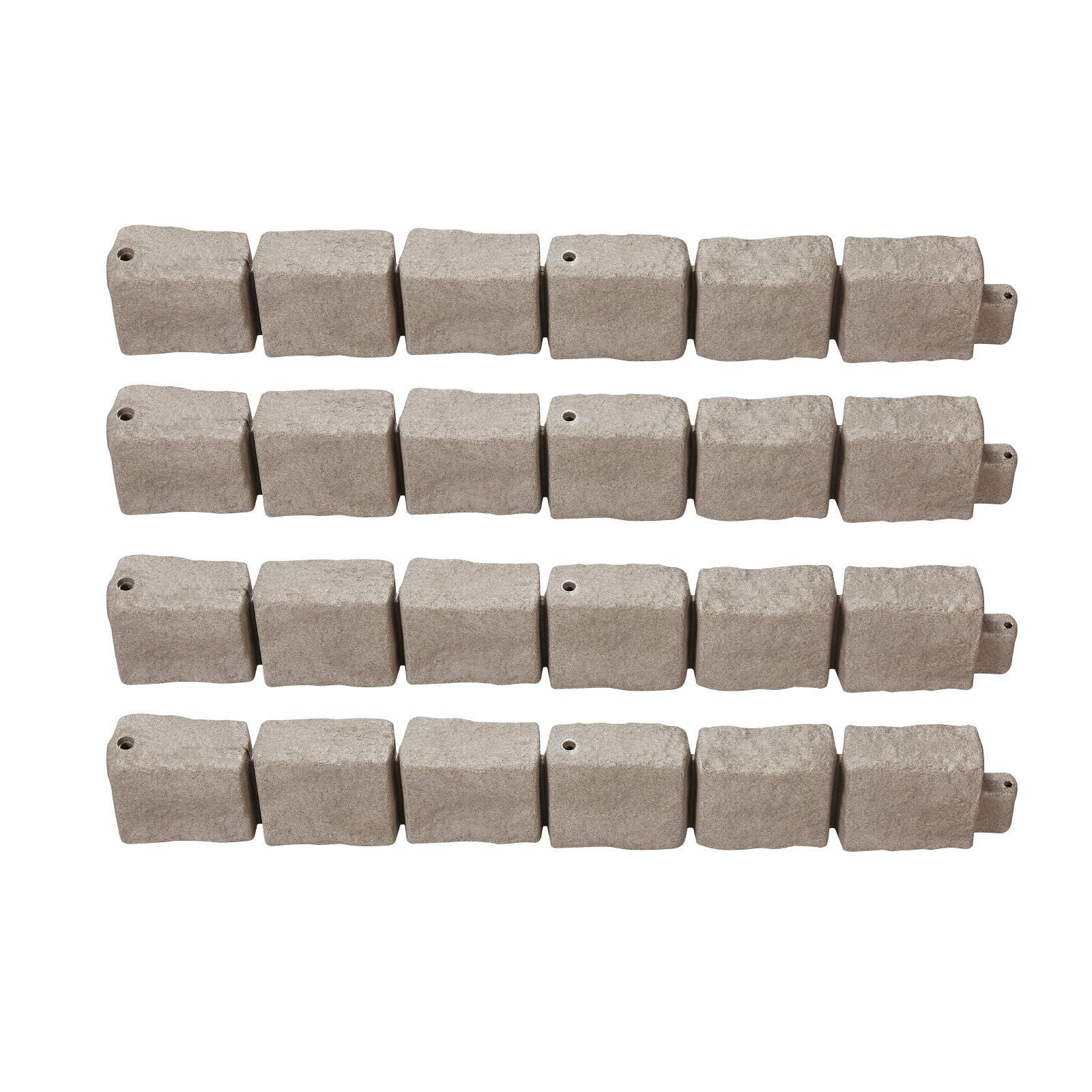 Fake Stone Landscape Edging 46.8x3.9 in Lawn Edging Border Fade - Resistant No Dig