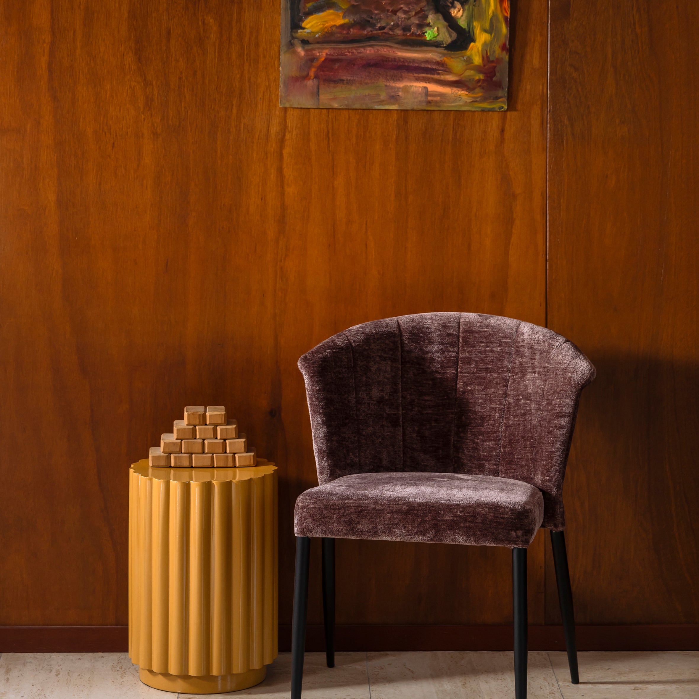 Dutchbone Georgia Eetkamerstoel - Paars