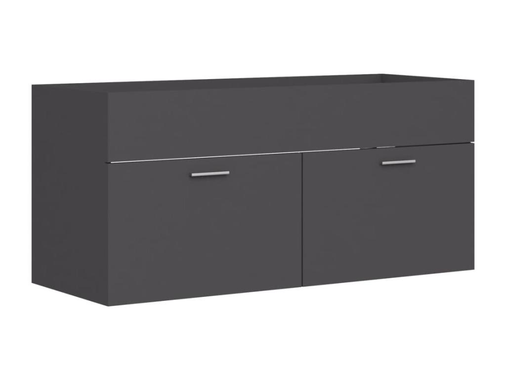 Mueble lavabo Gris 100x38,5x46 cm Madera contrachapada