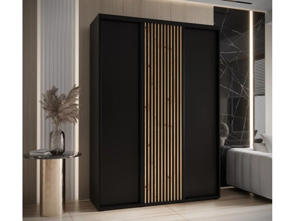 ARMARIO Kavehomedeco 1 DE PUERTAS CORREDERAS 235.2/180/45 3 puertas (negro/negro) 02964OMBQ