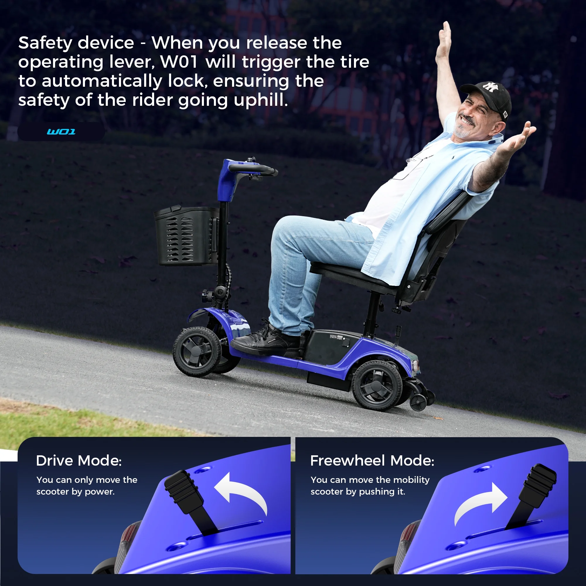 iScooter 4 Wheel Mobility Scooter for Seniors, Wider Seats & Foldale Electric Wheelchair Device for Travel, Upgraded for Superior Performance, Red - Image 18