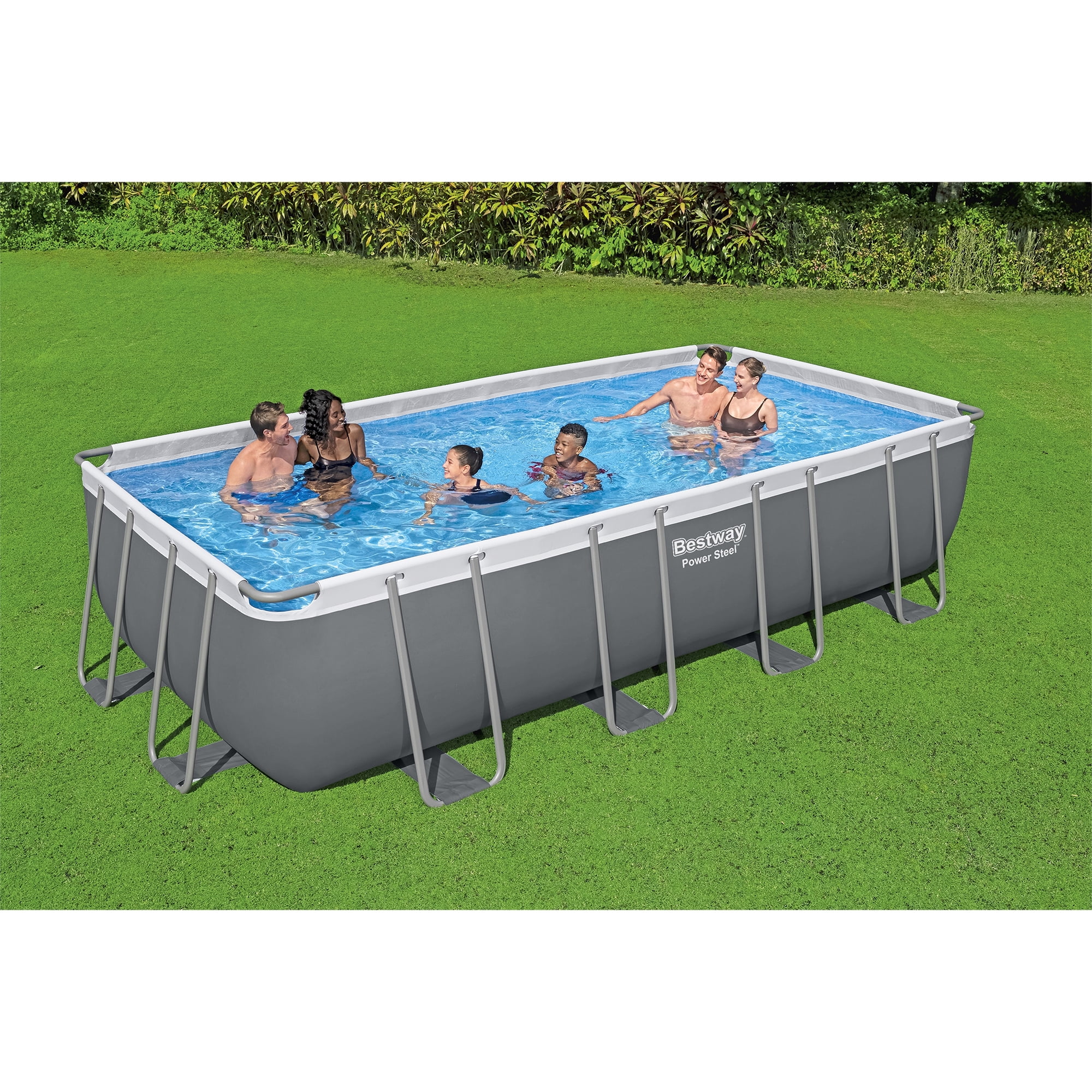 Bestway 24' x 12' x 52" Rectangular Frame Above Ground Swimming Pool Set - Image 28