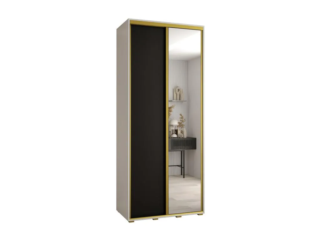 ARMARIO Francomuebleses 3 DE PUERTAS CORREDERAS 235.2/120/45 2 puertas (Blanco/Negro/Oro)