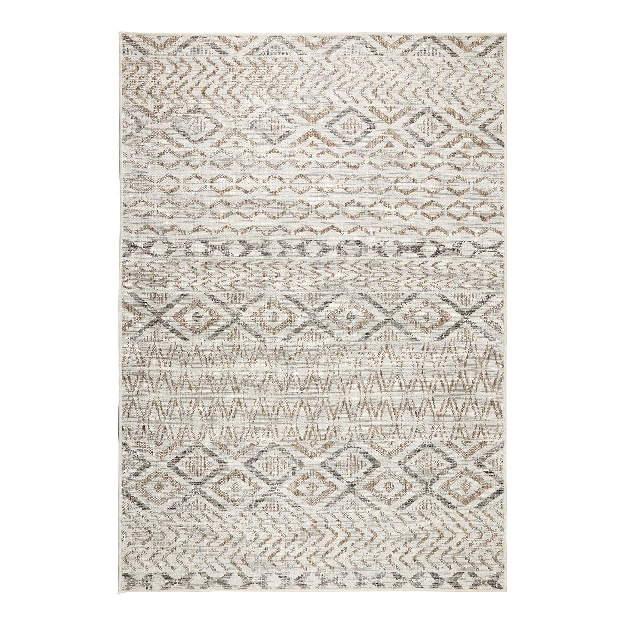 Mrcarpet Buitenkleed Asti Wit Zand Antraciet 200 x 290cm