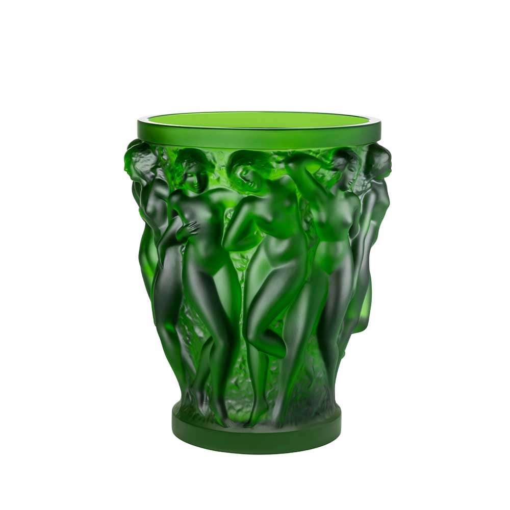 VASE BACCHANTES - CRISTAL VERT AMAZONE