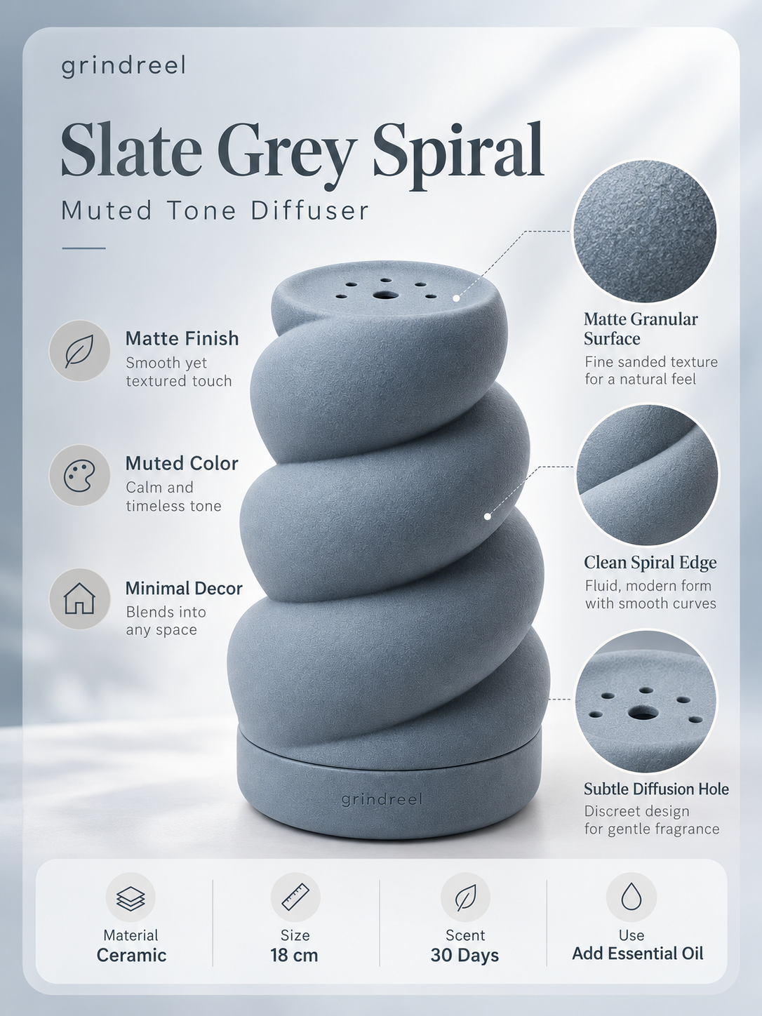 grindreel Slate Grey Diffuser