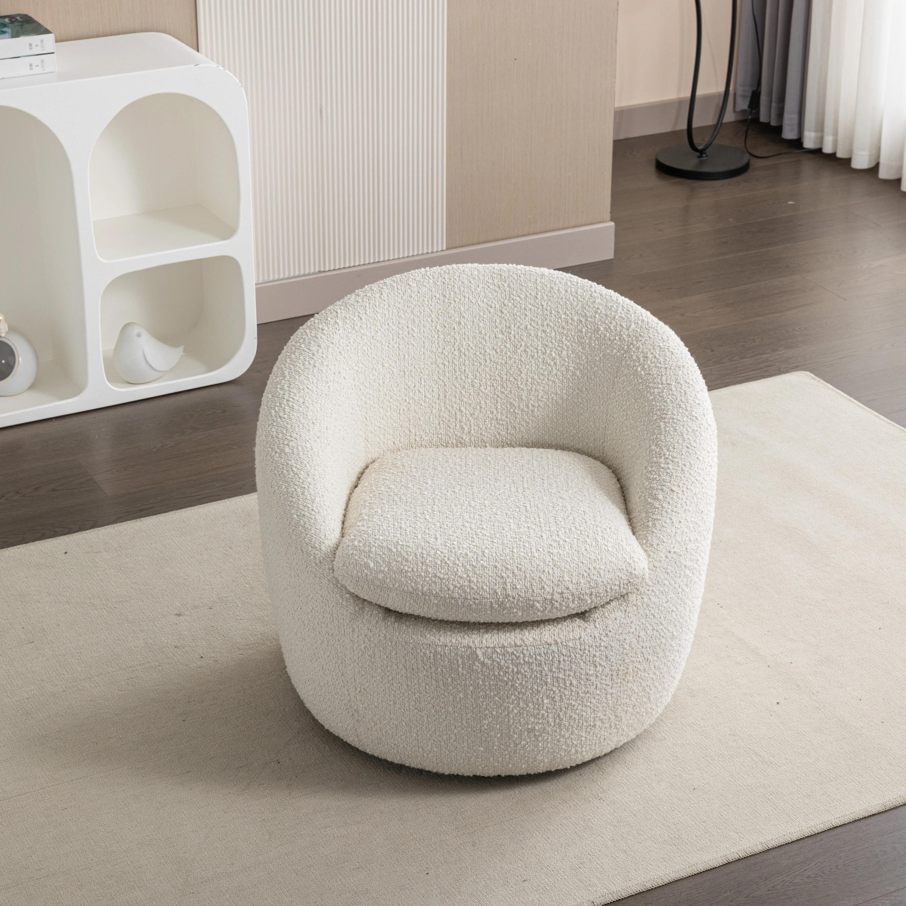 Roundhill Furniture Winnie Modern Barrel Chair, 360- Swivel - Image 36