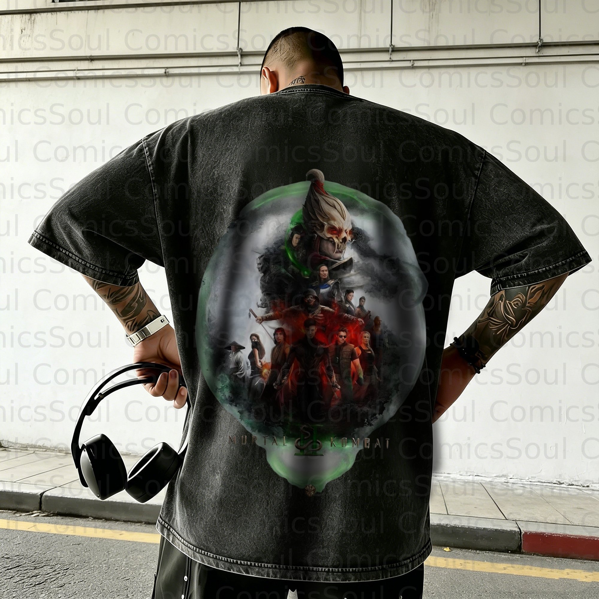 Unisex Anime Inspired Vintage Washed T-Shirt